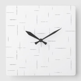 Minimalistisches personalisiertes Ordnerset Quadratische Wanduhr