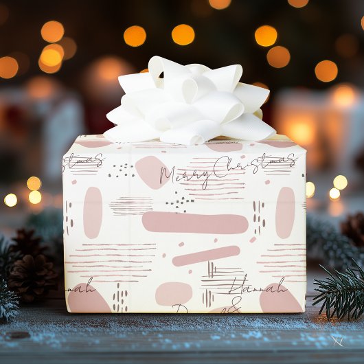 Minimalistisches Personalisiertes Weichzeichnen, N Geschenkpapier