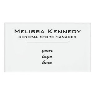 Minimalistisches personalisiertes, weißes, kundens namenschild