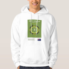 Minimalistisches Perth Cricket Ground Linien Druck Hoodie