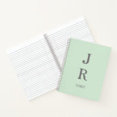 Minimalistisches Pfeffergrün Notizblock (Innenseite)