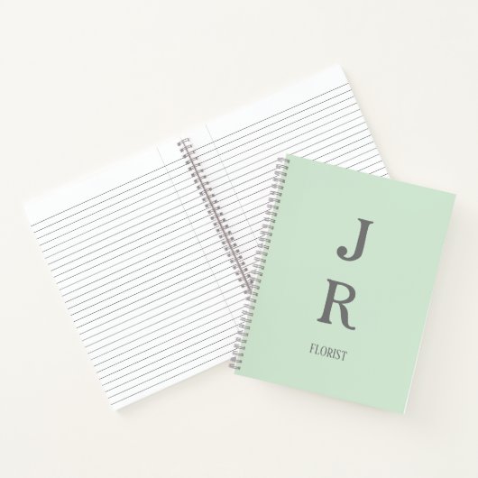 Minimalistisches Pfeffergrün Notizblock (Innenseite)