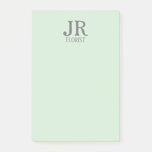 Minimalistisches Pfeffergrün Post-it Klebezettel (Vorderseite)