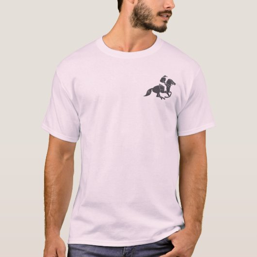 Minimalistisches Pferd-Design mit Logo T-Shirt (Vorderseite)