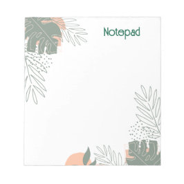 Minimalistisches Pflanzenpapier Notizbuch Notizblock