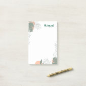 Minimalistisches Pflanzenpapier Notizbuch Post-it Klebezettel (Auf Schreibtisch)