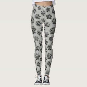 Minimalistisches Pfotenabdruck-Skizzenmuster (1) Leggings