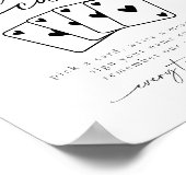 Minimalistisches Pick-A-Card-Gästebuch Poster (Ecke)