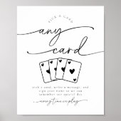 Minimalistisches Pick-A-Card-Gästebuch Poster (Vorne)