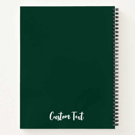 Minimalistisches Pine Leaf Muster Spiral Notebook Notizblock (Rückseite)
