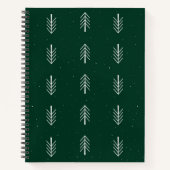 Minimalistisches Pine Leaf Muster Spiral Notebook Notizblock (Vorderseite)