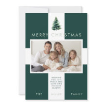 Minimalistisches Pine Tree Grün Weihnachtsfest Fot