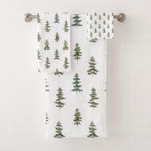 Minimalistisches Pine Tree Muster Badhandtuch Set (Insitu)