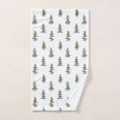 Minimalistisches Pine Tree Muster Badhandtuch Set (Handtuch)
