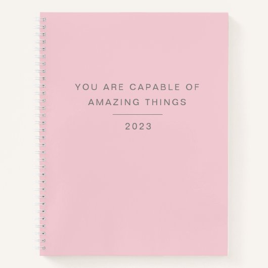 Minimalistisches Pink-Angebot Notizblock (Vorderseite)