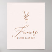 Minimalistisches Pink Boho Brautparty Favoriten Ze Poster (Vorne)