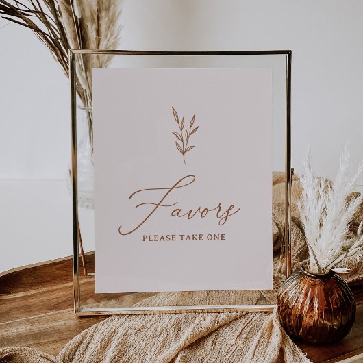 Minimalistisches Pink Boho Brautparty Favoriten Ze Poster