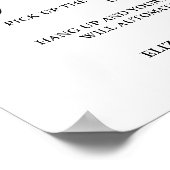 Minimalistisches Pink Bow Wedding Audio Gästebuchz Poster (Ecke)