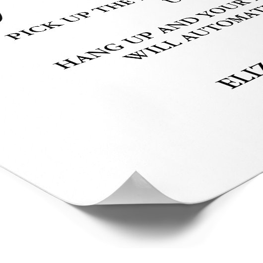 Minimalistisches Pink Bow Wedding Audio Gästebuchz Poster (Ecke)