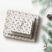 Minimalistisches Pink & Graues Weihnachtsmuster Geschenkpapier Set