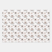 Minimalistisches Pink & Graues Weihnachtsmuster Geschenkpapier Set (Vorderseite)