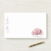 Minimalistisches Pink Poppy-Branding Post-it Klebezettel (Auf Schreibtisch)
