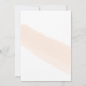 Minimalistisches Pinsel Rosa Stripe Paare Dusche Einladung (Rückseite)