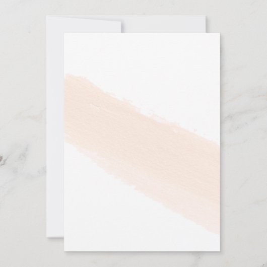 Minimalistisches Pinsel Rosa Stripe Paare Dusche Einladung (Rückseite)