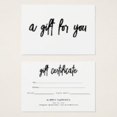 Minimalistisches Pinselskript weiß (Vorne & Hinten)