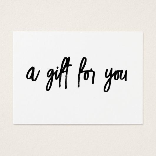 Minimalistisches Pinselskript weiß (Vorderseite)