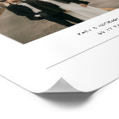 Minimalistisches Polaroid-Foto mit Namen Poster (Ecke)