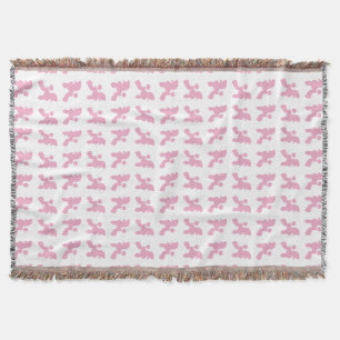 Minimalistisches Poodle Muster Decke
