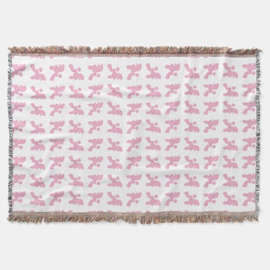 Minimalistisches Poodle Muster Decke (Vorderseite)