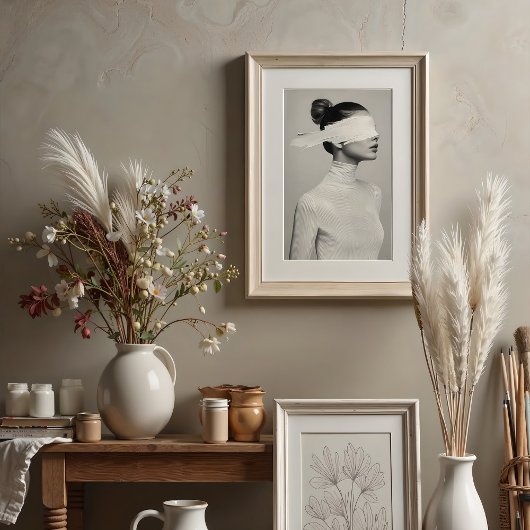 Minimalistisches Portrait Abstrakt Poster