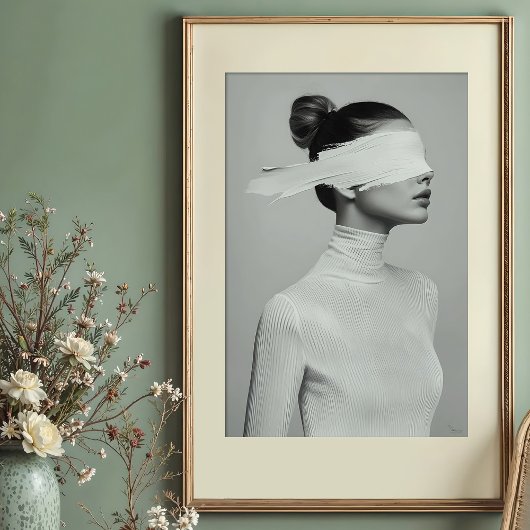 Minimalistisches Portrait Abstrakt Poster