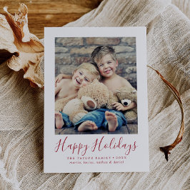 Minimalistisches Portrait Holidays Portrait Foto Feiertagskarte