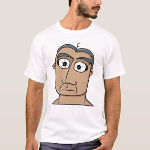 Minimalistisches Portrait mit weit aufgerissenen A T-Shirt