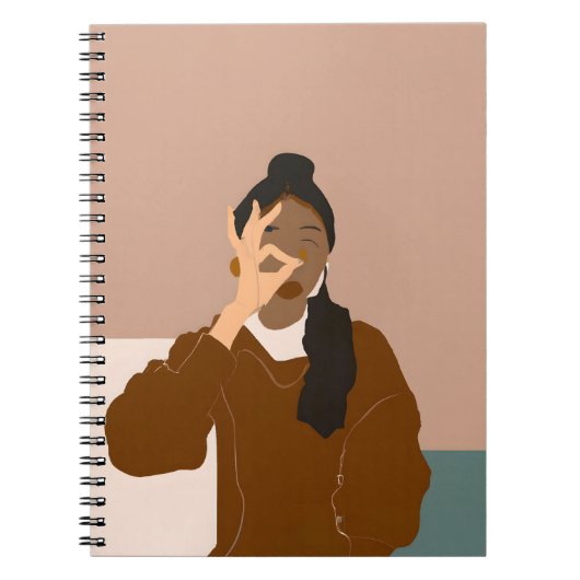 Minimalistisches Portrait-Notebook Notizblock (Vorderseite)
