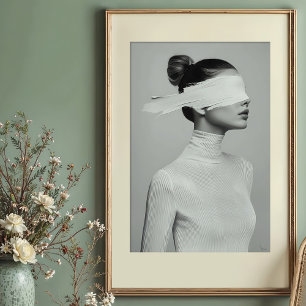 Minimalistisches Porträt abstrakt verbunden Poster