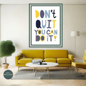 Minimalistisches Poster Hör nicht auf, es zu tun