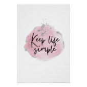 Minimalistisches Poster 'Keep It Simple' (Vorderseite)