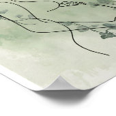 Minimalistisches Pregnancy Line Art Poster (Ecke)