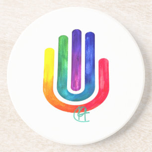 Minimalistisches Prism Hamsa Art Getränkeuntersetzer