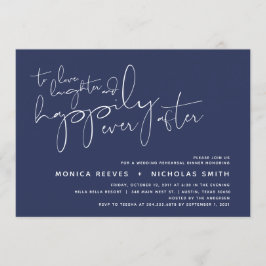 Minimalistisches Probe-Abendessen für Navy Einladung