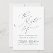 Minimalistisches Probe-Dinner mit modernem Chic Einladung (Vorderseite)