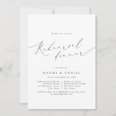 Minimalistisches Probe-Dinner mit modernem Chic Einladung (Vorderseite)