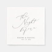 Minimalistisches Probe-Dinner mit modernem Chic Serviette (Vorderseite)