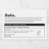 Minimalistisches Produktetikett Lebensmitteletikett (Einzelnes Label)