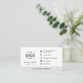 Minimalistisches professionelles Firmenlogo QR-Cod Visitenkarte (Stehend Vorderseite)