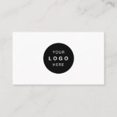 Minimalistisches professionelles Firmenlogo QR-Cod Visitenkarte (Vorderseite)